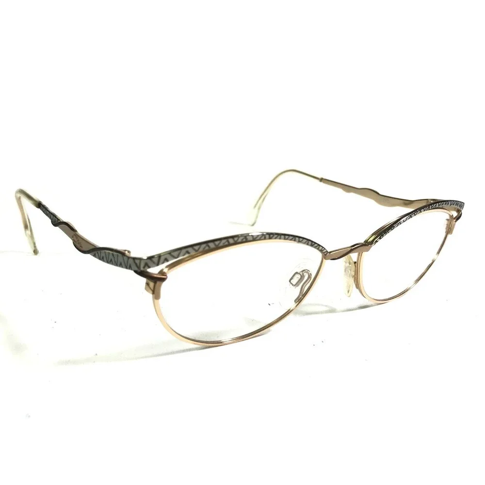 Cazal Eyeglasses Frames MOD.297 Col.697 Gold Round Cat Eye Wire Rim 54-17-135